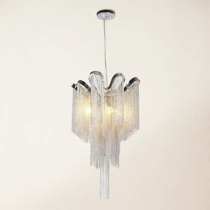 Teresa Cadena Chain Tassel Ceiling Light Fixture  16"D