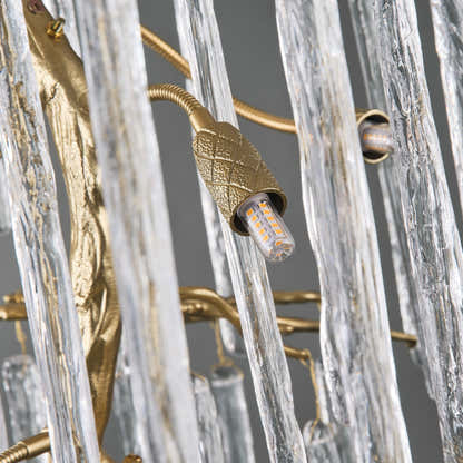 Ice Strip Modern Crystal Tree Branch Staircase Chandelier 95"