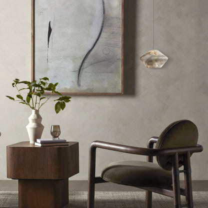 Dadaly Alabaster Popular Small Art Pendant Light 10"W