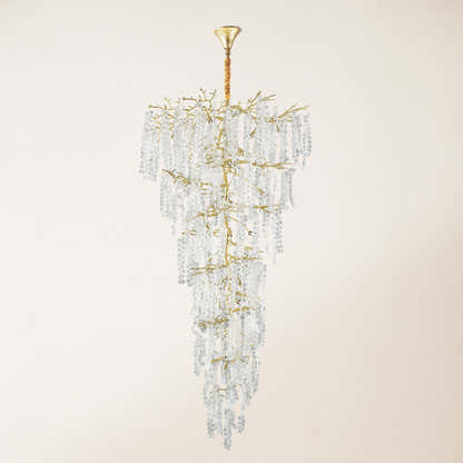 Shiro Noda Crystal Tree Branch Round Chandelier 95"H