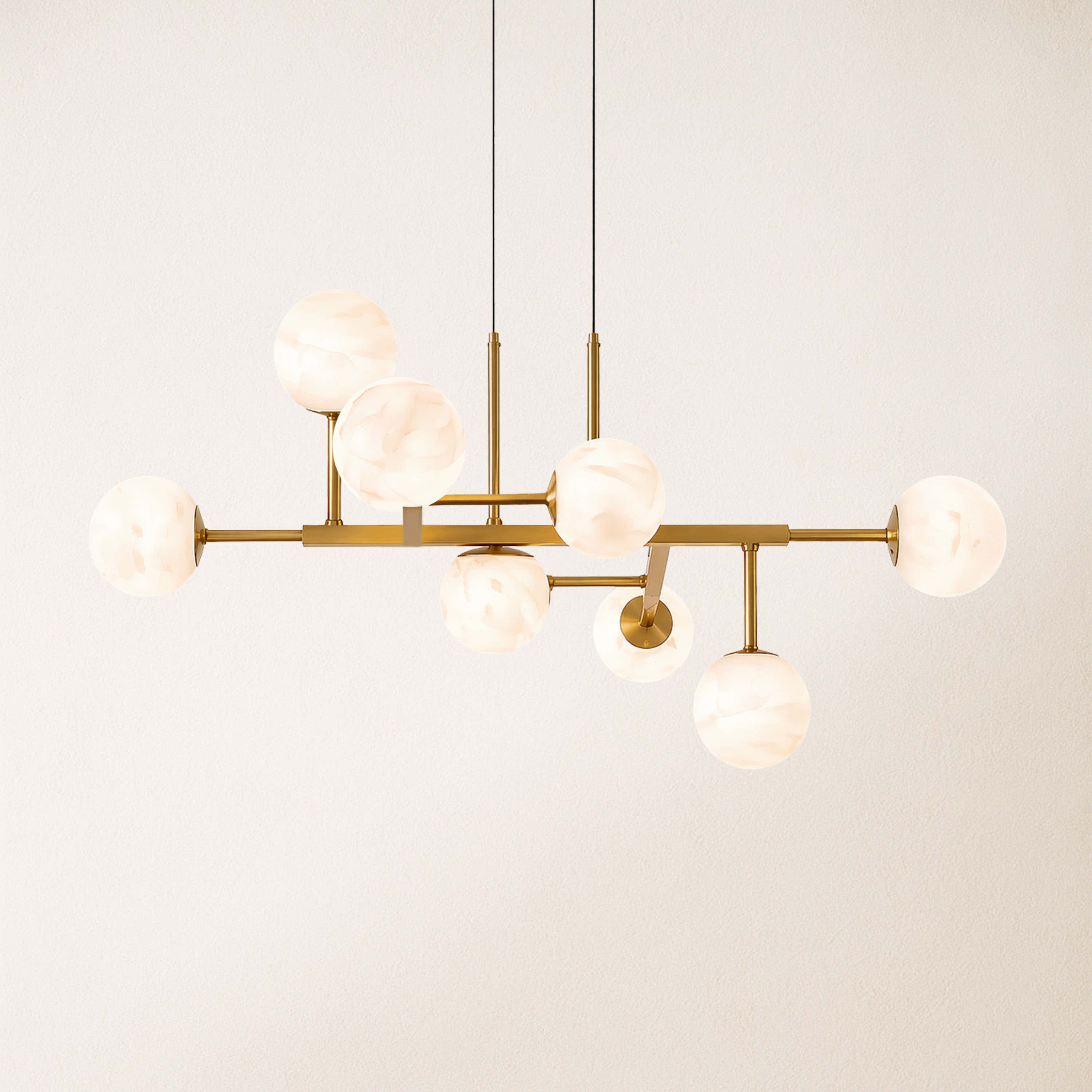 Velorium Alabaster Linear Chandelier