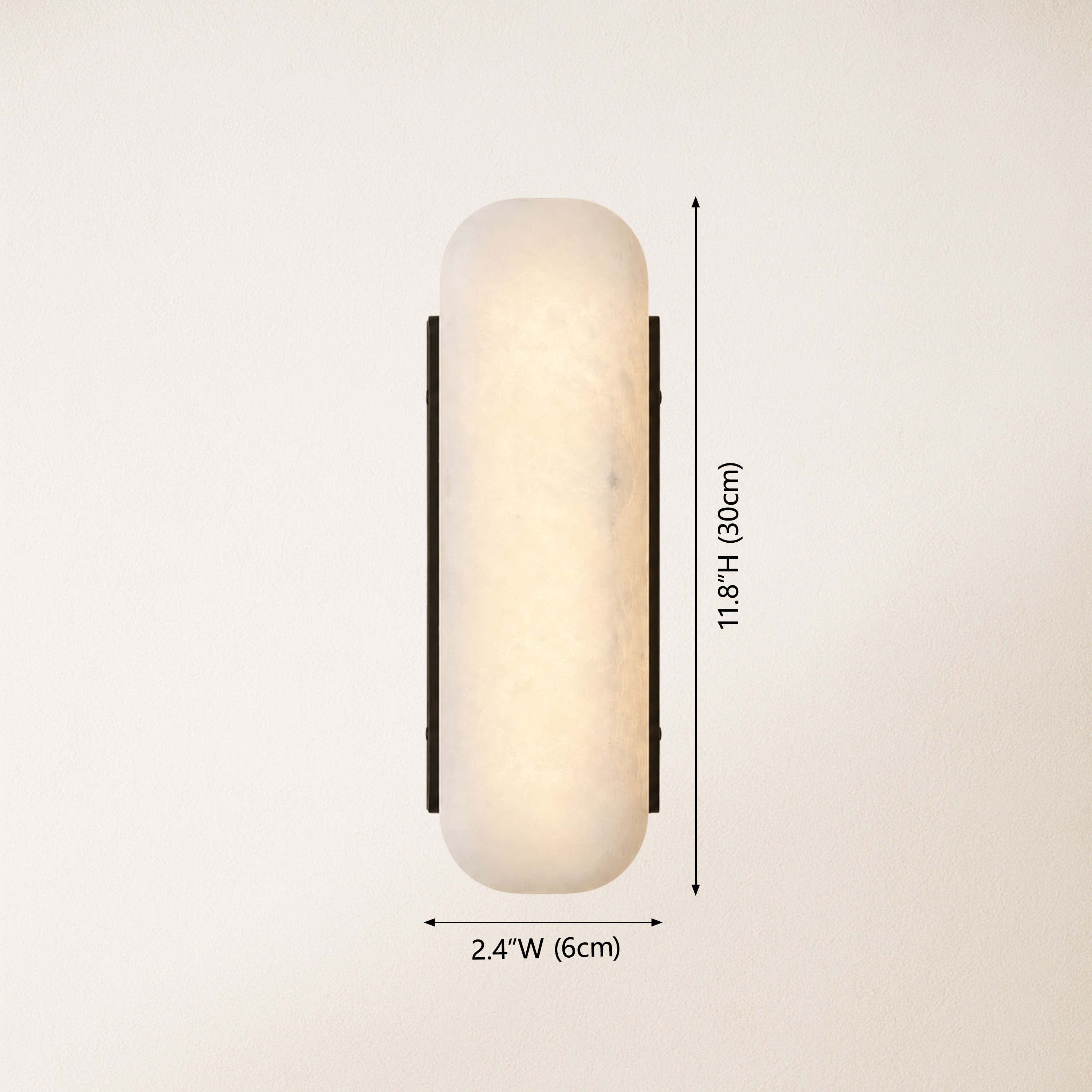 Valora Alabaster Capsule Wall Sconce
