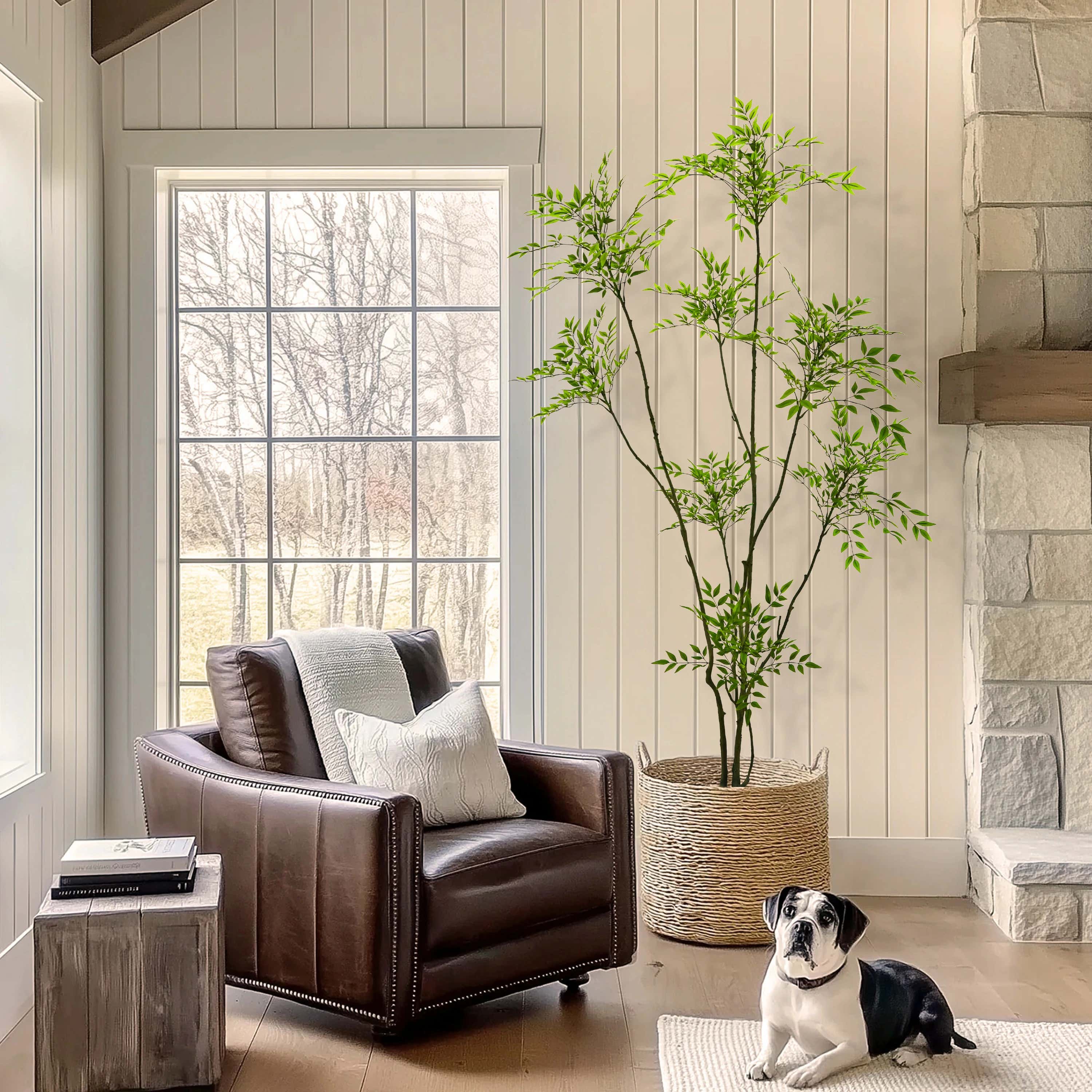 Künstlicher Nandina-Baum, 210 cm hoch