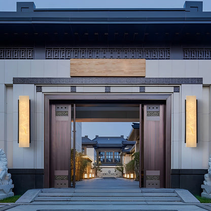 Rechteckige wasserdichte schwarze moderne Außenwandleuchten aus Metall