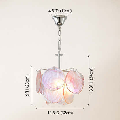 Murello Murano Disc Glass Round Chandelier