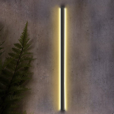 Lange lineare LED-wasserdichte schwarze minimalistische Außenwandleuchten Außenleuchten