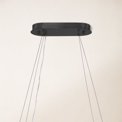 Ovaler Kronleuchter Sawyer Alabaster, 40 Zoll