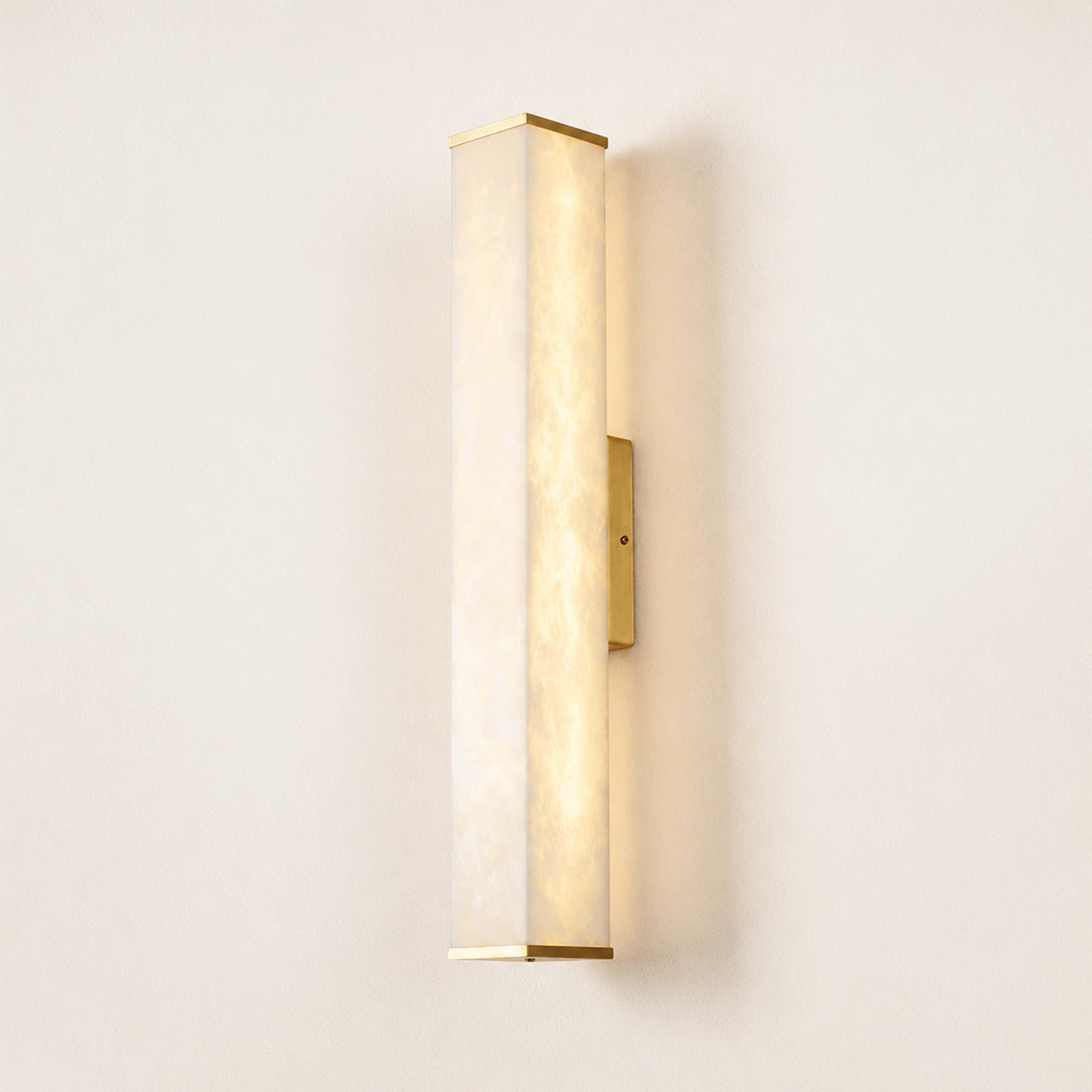 Valoria Alabaster Rectangular Wall Sconce