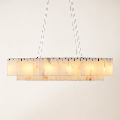 Ovaler Kronleuchter Sawyer Alabaster, 40 Zoll