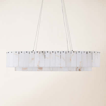 Sawyer Alabaster Oval Chandelier 40"