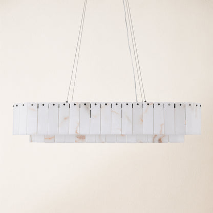 Ovaler Kronleuchter Sawyer Alabaster, 40 Zoll