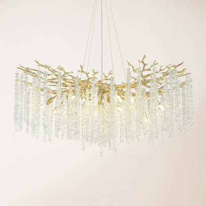 Snow Tree Branch Crystal Chandelier 40"D