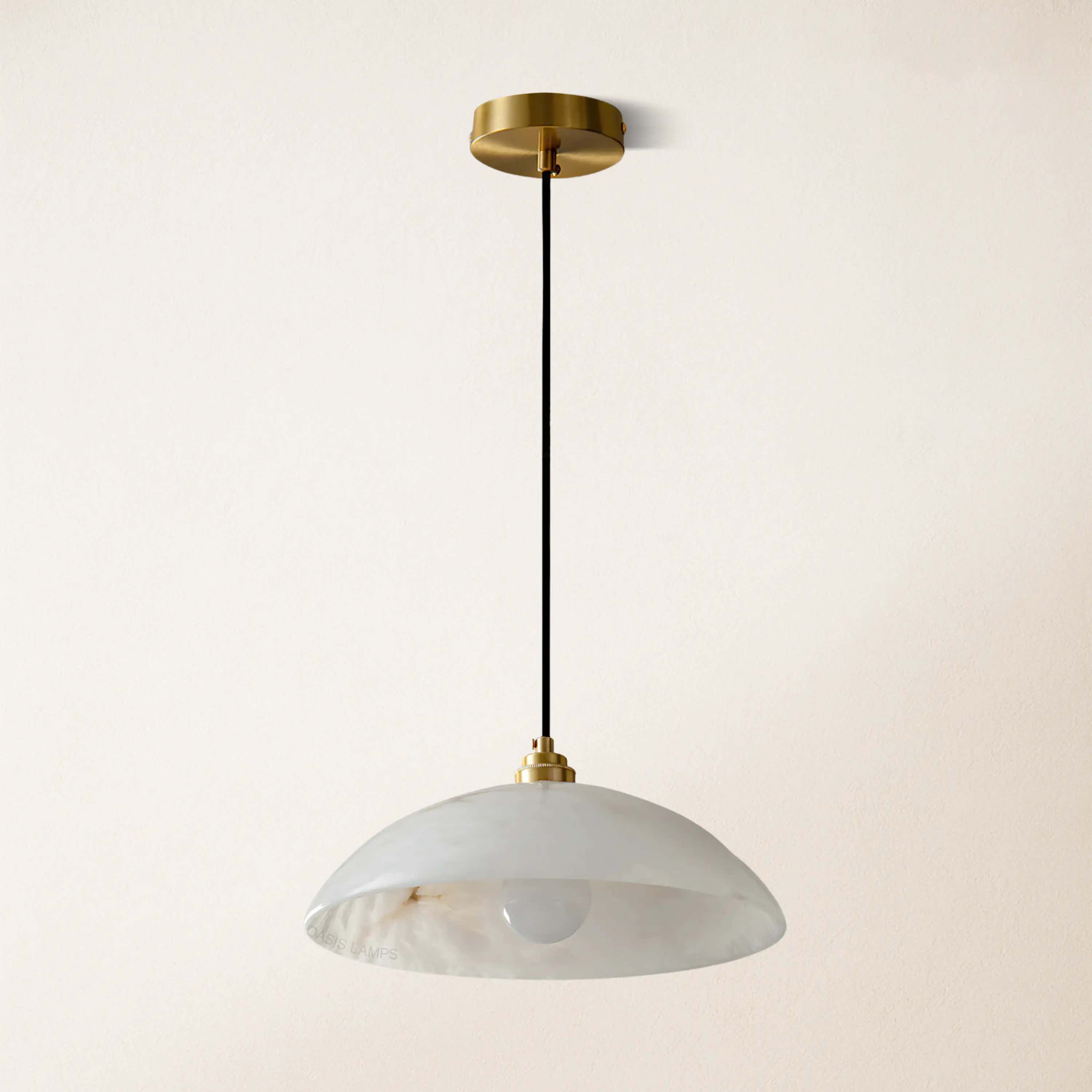 Dadaly Alabaster Moderner kleiner Kunstanhänger 16"D