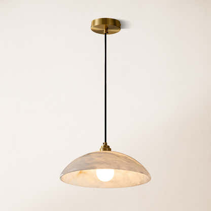 Dadaly Alabaster Modern Small Art Pendant 20"D