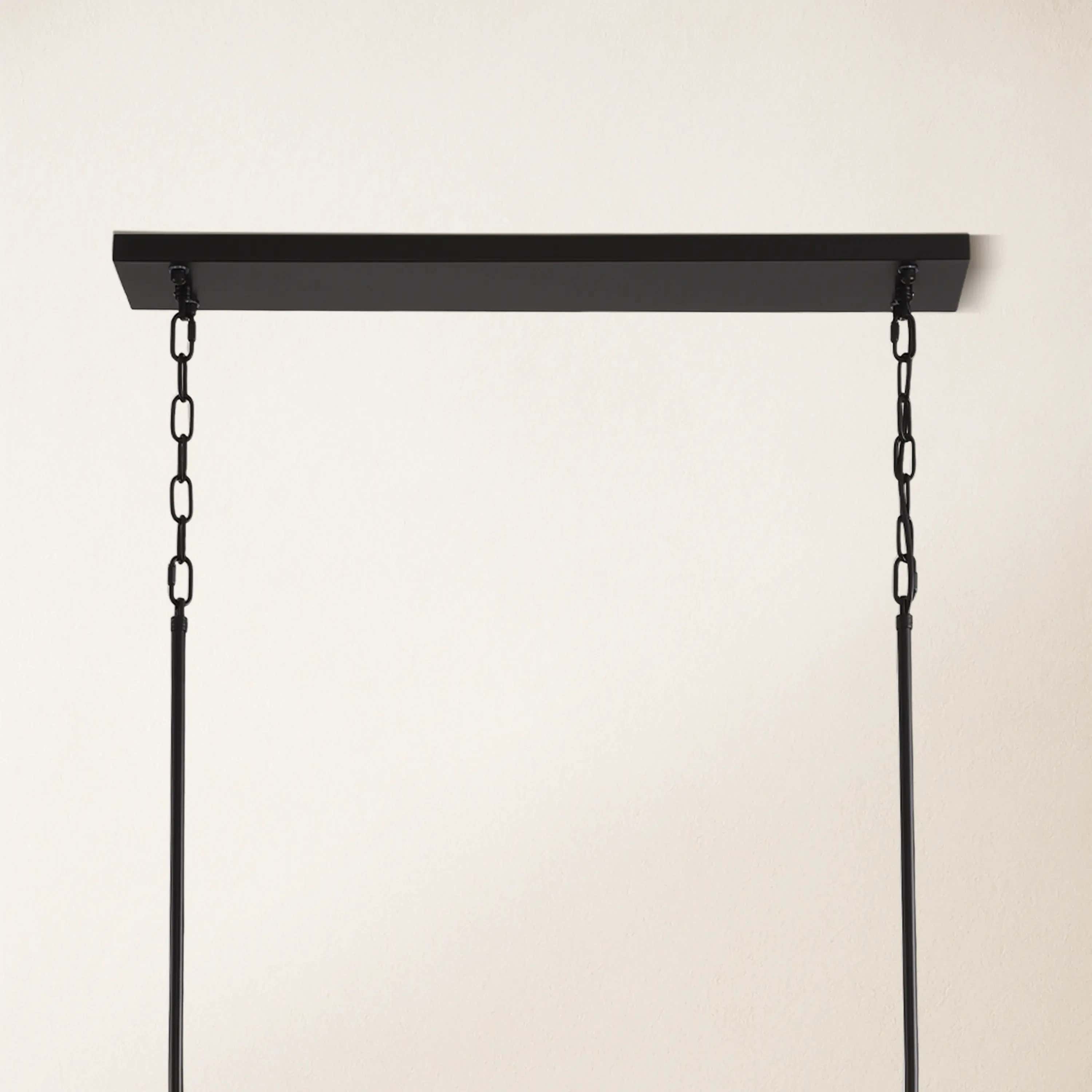 Ethereal Radiance Rechteckiger Kristall-Kronleuchter, 109,2 cm lang