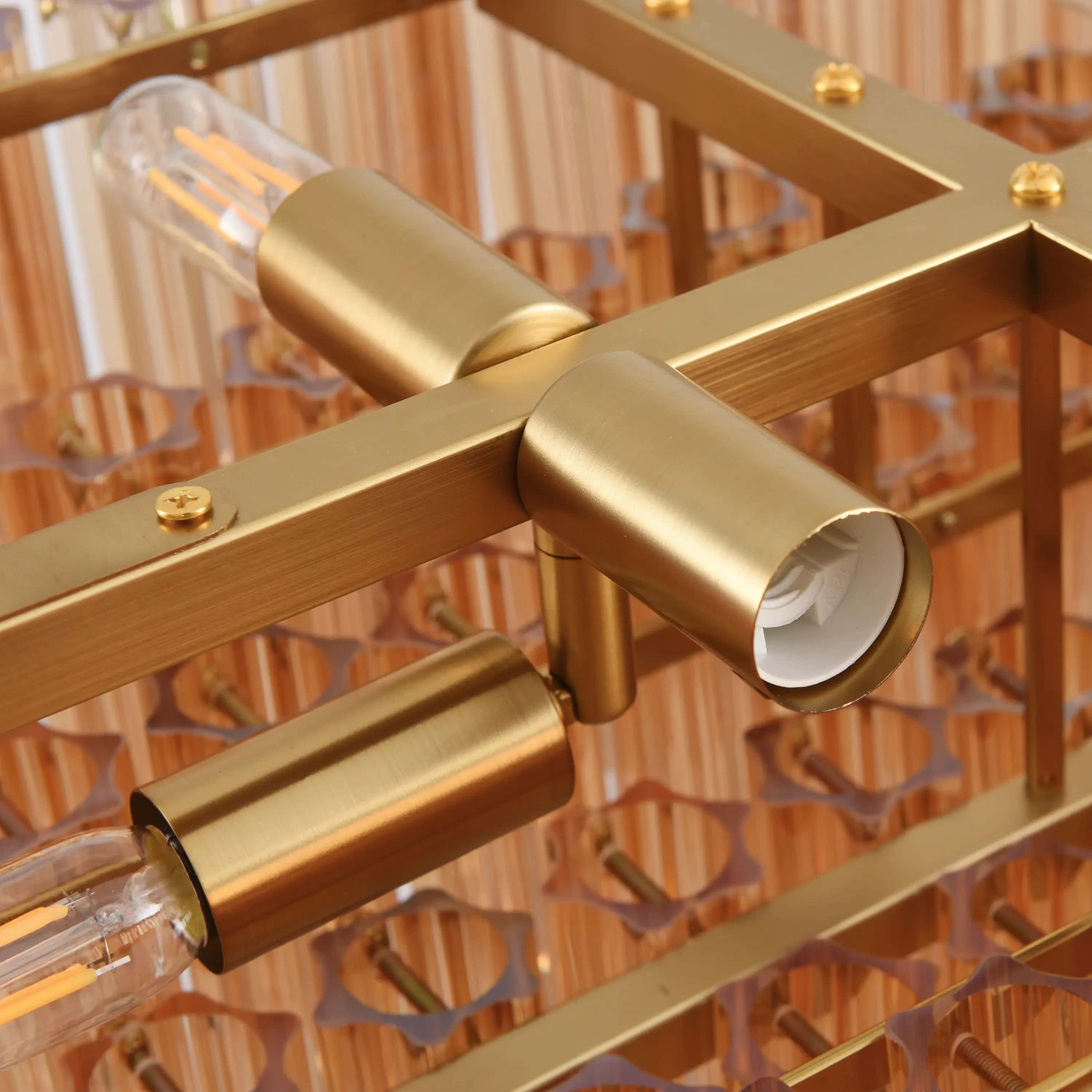 Ethereal Radiance Rechteckiger Kristall-Kronleuchter, 109,2 cm lang