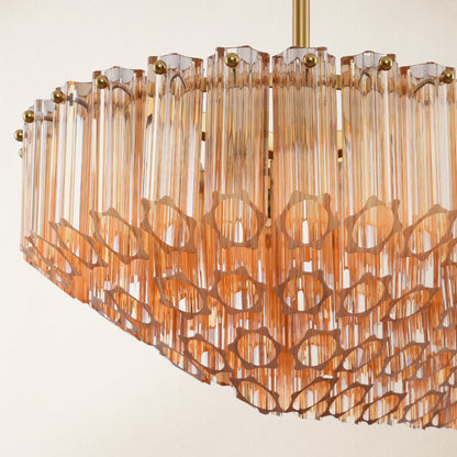 Ethereal Radiance Rechteckiger Kristall-Kronleuchter, 109,2 cm lang