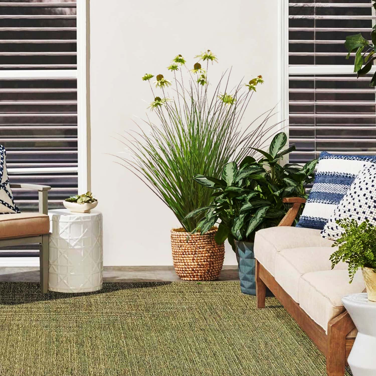 Künstlicher Chrysanthemen-Spray mit 11 Blütenköpfen, 78,7 cm hoch