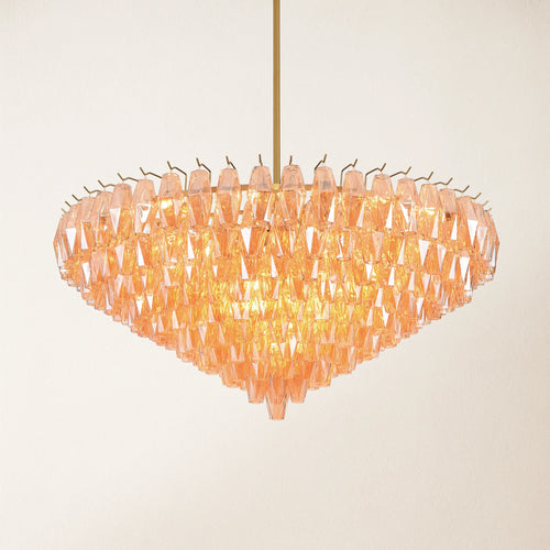 Celestial Drop Runder Kristallglas-Kronleuchter 48''D