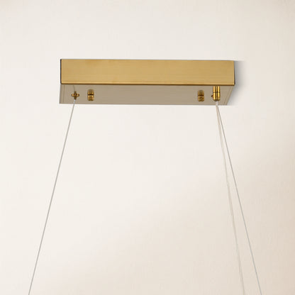 Rechteckiger Kronleuchter aus Vetro-Prismenkristall, 120 cm breit