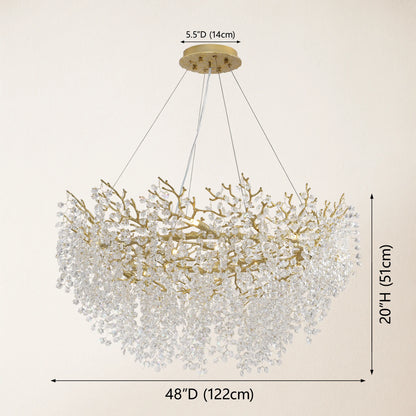 Lustre Branches Runder Kronleuchter 48"