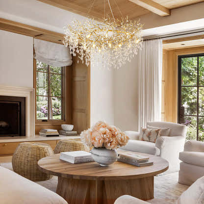 Frostleaf Kristallzweig-Halo-Kronleuchter, 122 cm Durchmesser