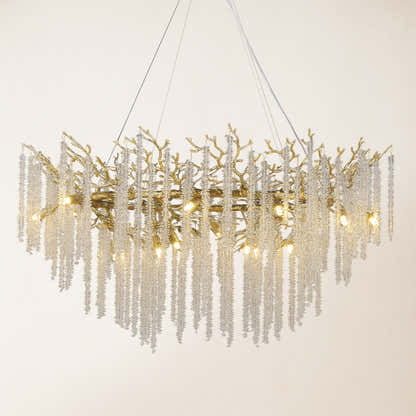 Snow Tree Branch Chandelier 47''D