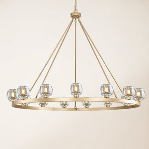 Vellum Crystal Round Chandelier 59