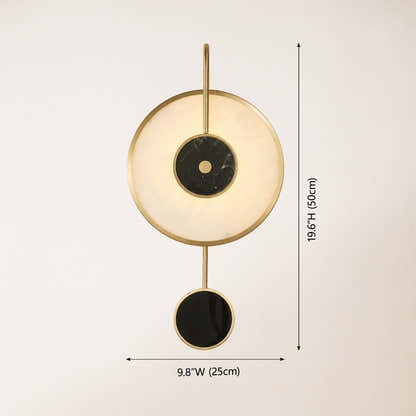 Nyxora Marble Disc Wall Sconce