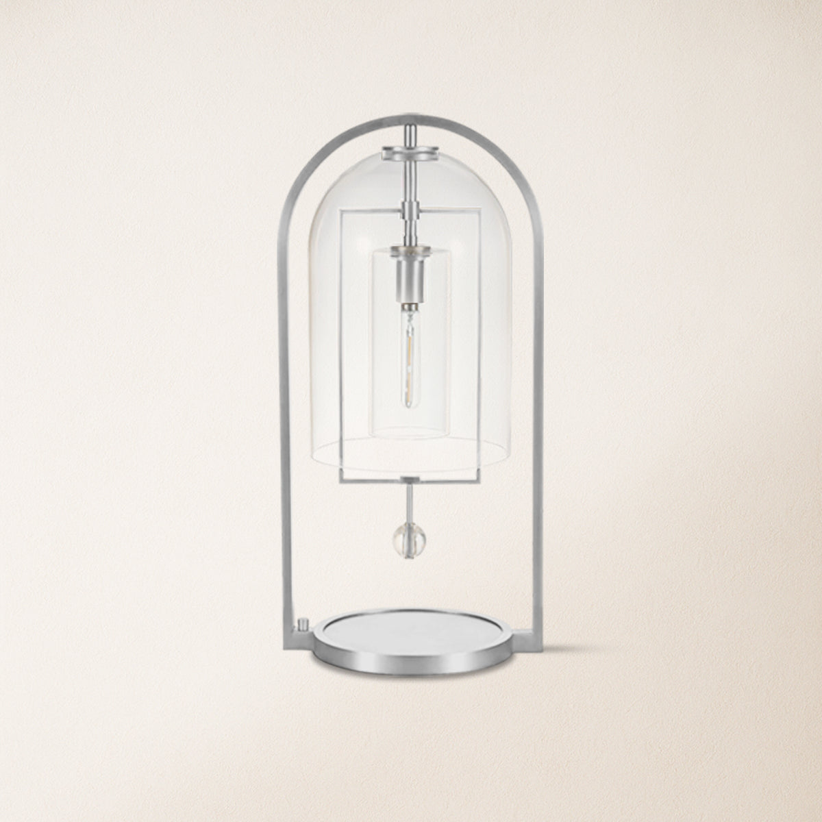 Bellhop Vintage Glass Table Lamp 21"H