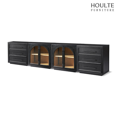 Alvar Arched 126″ Modulare Medienkonsole aus Eiche (4er-Set)