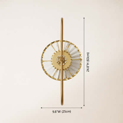 Orythea Crystal Sunburst Wall Sconce