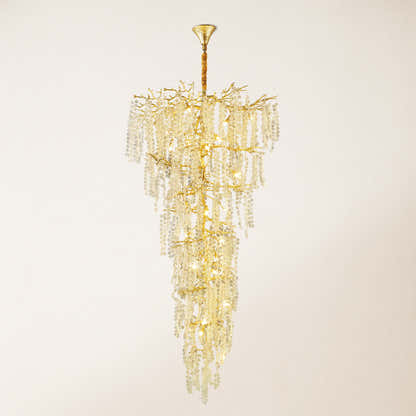 Shiro Noda Crystal Tree Branch Round Chandelier 95"H