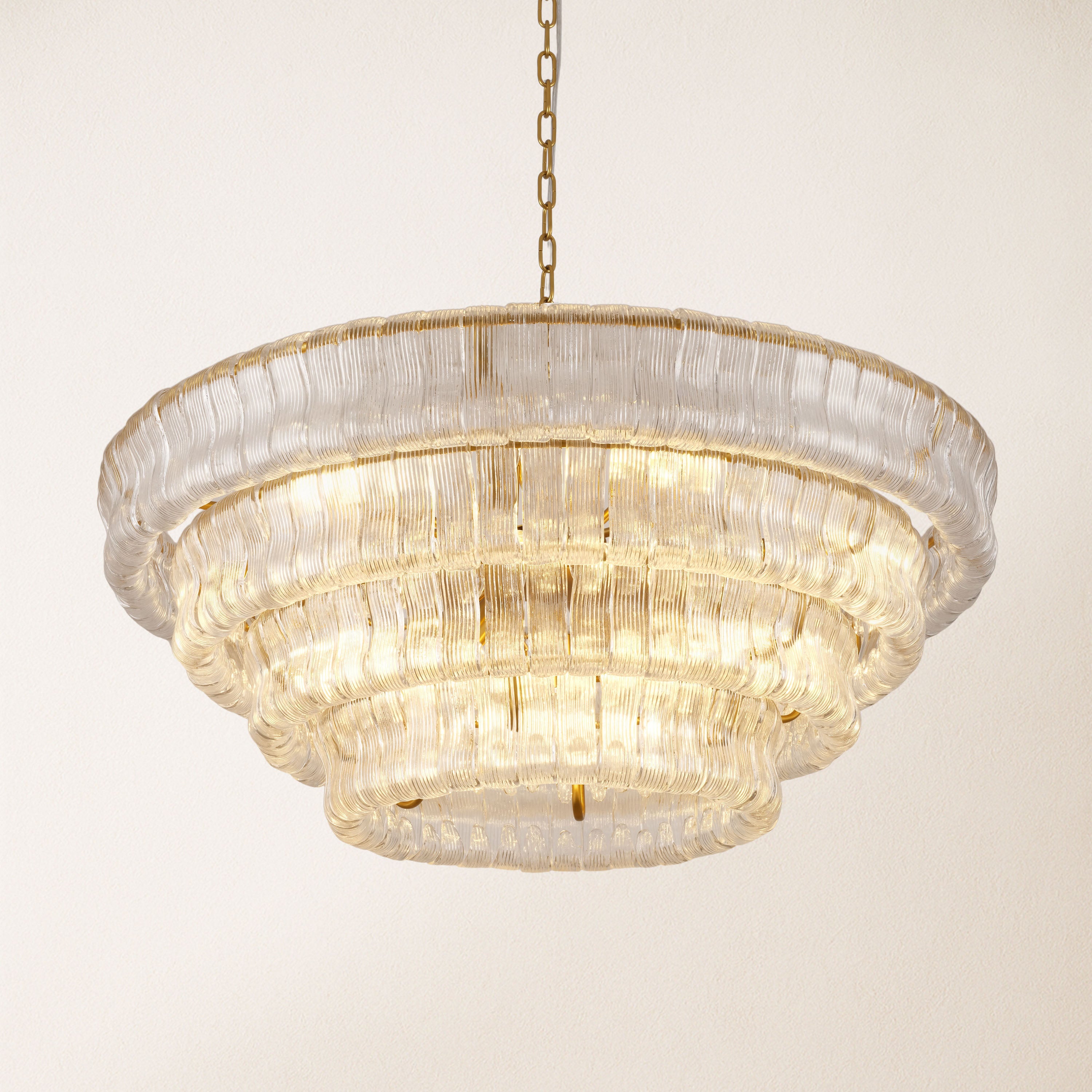 Ondalia Tiered Glass Round Chandelier 36