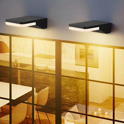 Rechteckige kreative LED wasserdichte schwarze moderne Außenwandleuchten Beleuchtung