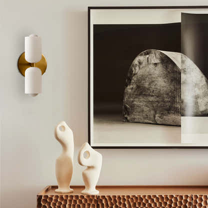 Caleb Glass Wall Sconce 9"H