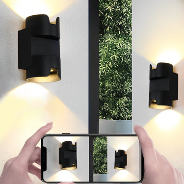 Wasserdichtes Up- und Down-Licht LED Schwarz Moderne Wandfluter Licht Wandleuchte