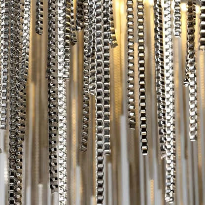 Teresa Cadena Steel Tassel Chandelier 23"