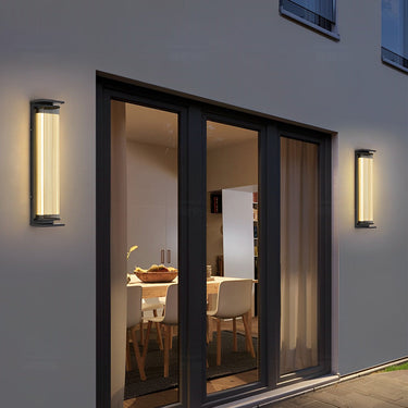 Kreative Streifen wasserdicht schwarz moderne LED Wandleuchte Außenwandleuchten