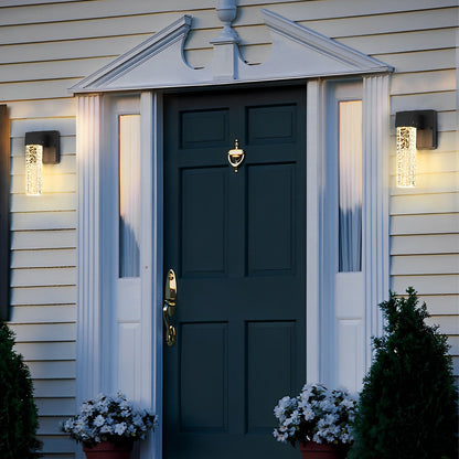 Wasserdichte LED 10W Kristall Schwarz Moderne Außenwandleuchte Außenleuchten