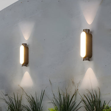 Wasserdichte LED-Auf- und Ablichter Schwarze moderne Außenwandleuchte