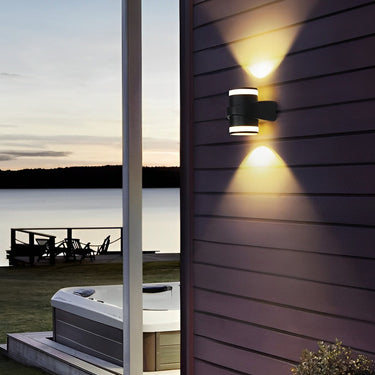 Round Up und Dawn Light LED wasserdichte schwarze Außenwandfluter