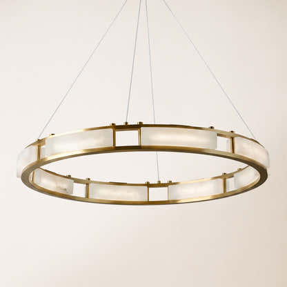 Serenique Qatar Alabaster Round Chandelier