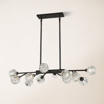 Parisian Crystal Linear Chandelier 48"L