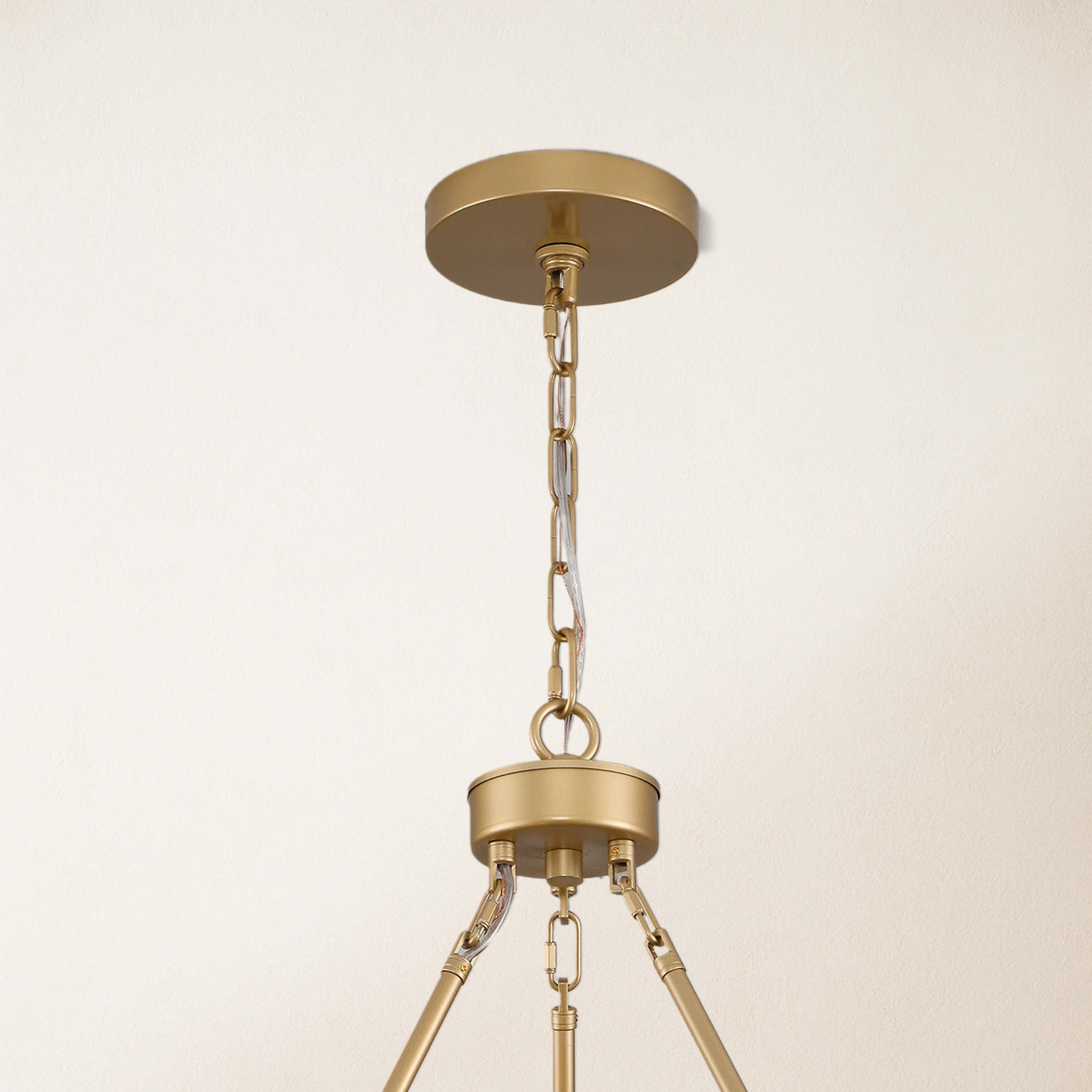 Vellum Round Chandelier 24"D#Finish_Gold
