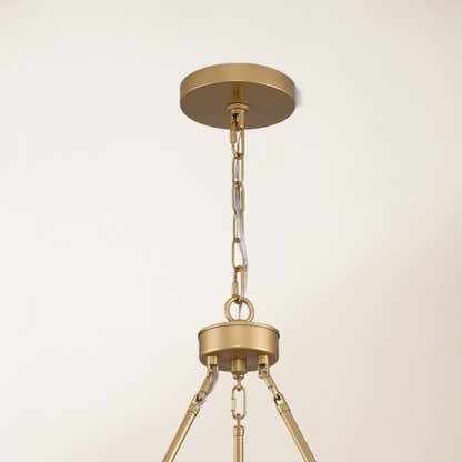 Vellum Round Chandelier 24"D#Finish_Gold
