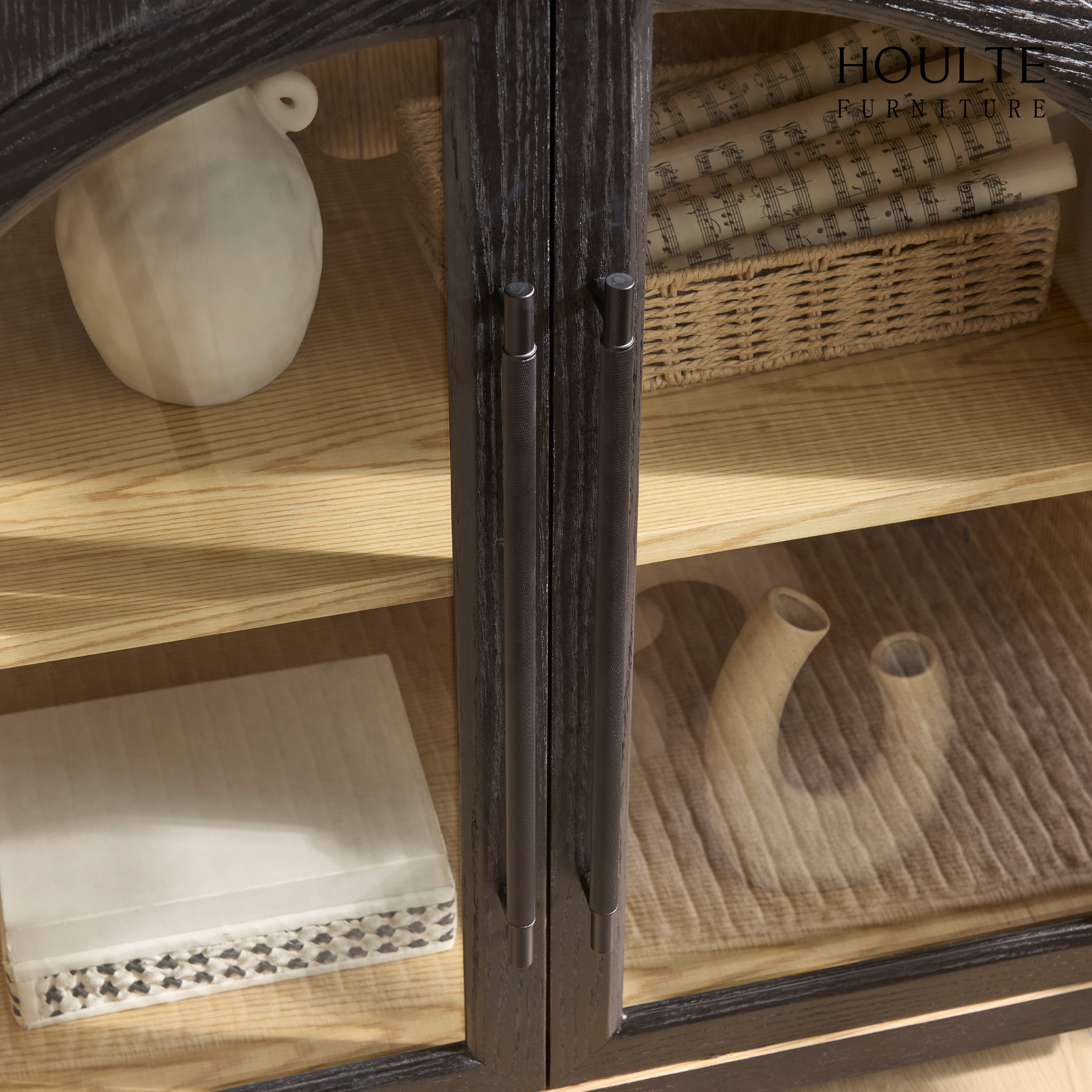 Alvar Arched 157.5″ Oak Modular Media Console(Set of 5)