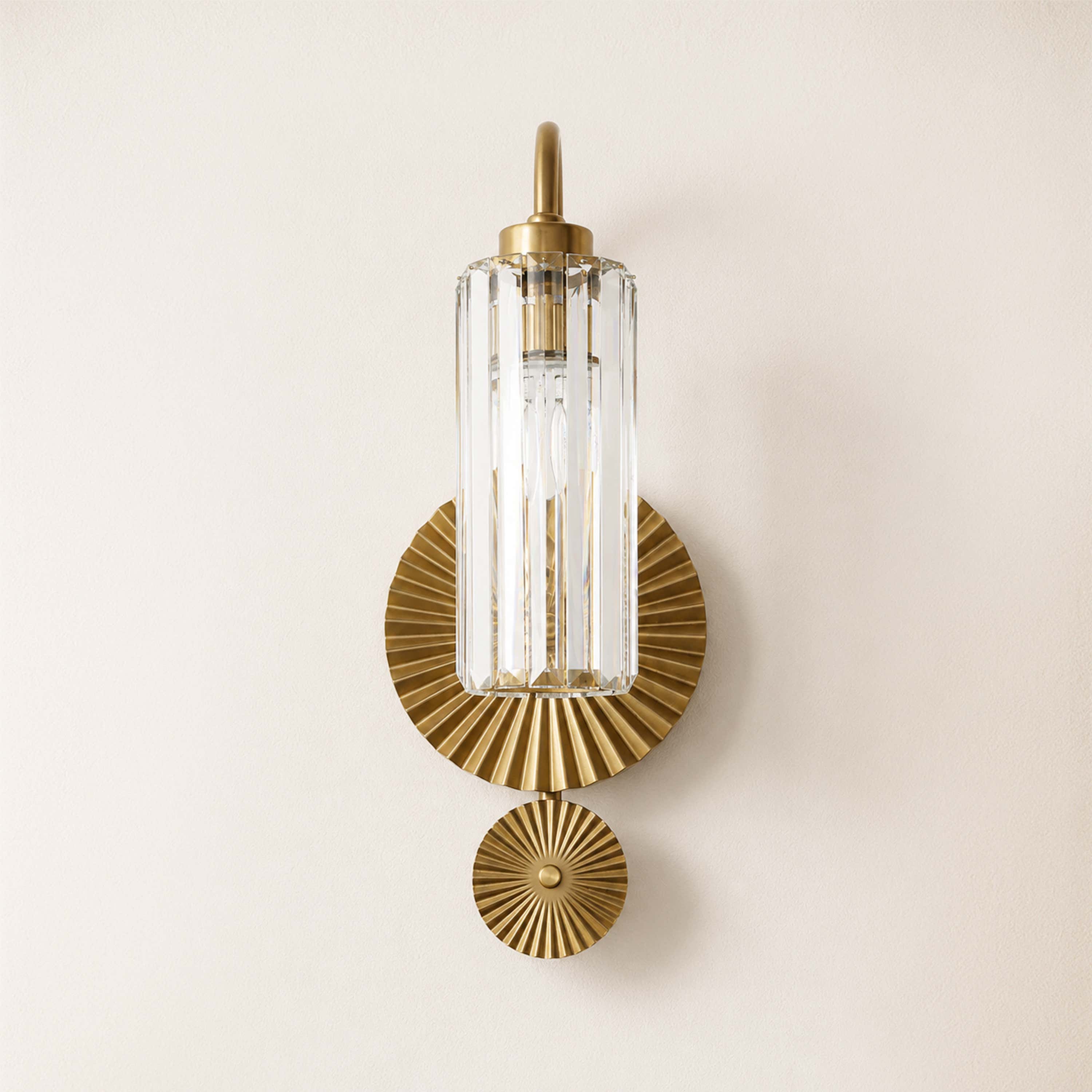 Plicate Crystal Wall Sconce