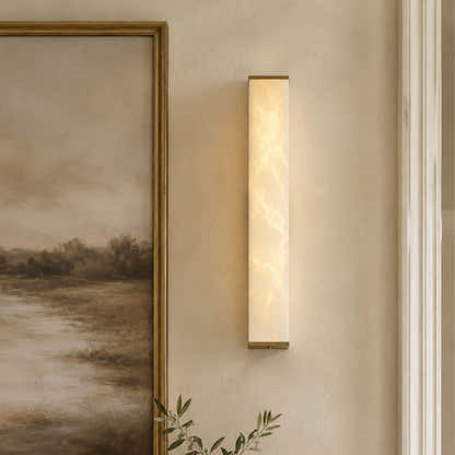 Valoria Alabaster Rectangular Wall Sconce