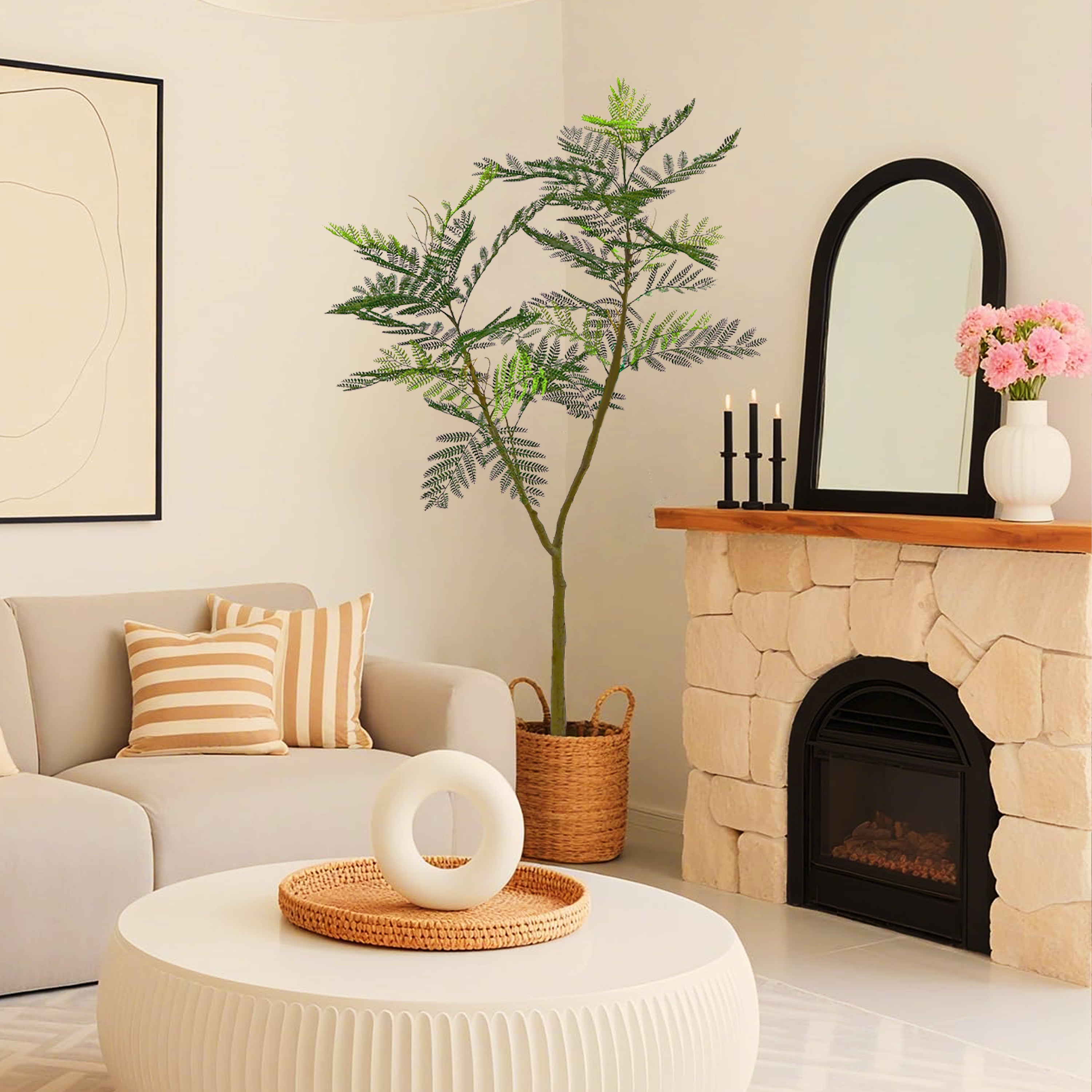 Künstlicher Jacaranda-Baum, 130 cm hoch